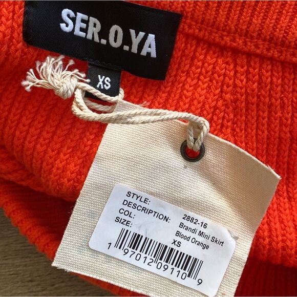 Ser.o.ya Brandi Ribbed Knit Sweater Mini Skirt in Blood Orange Revolve - Picture 5 of 7